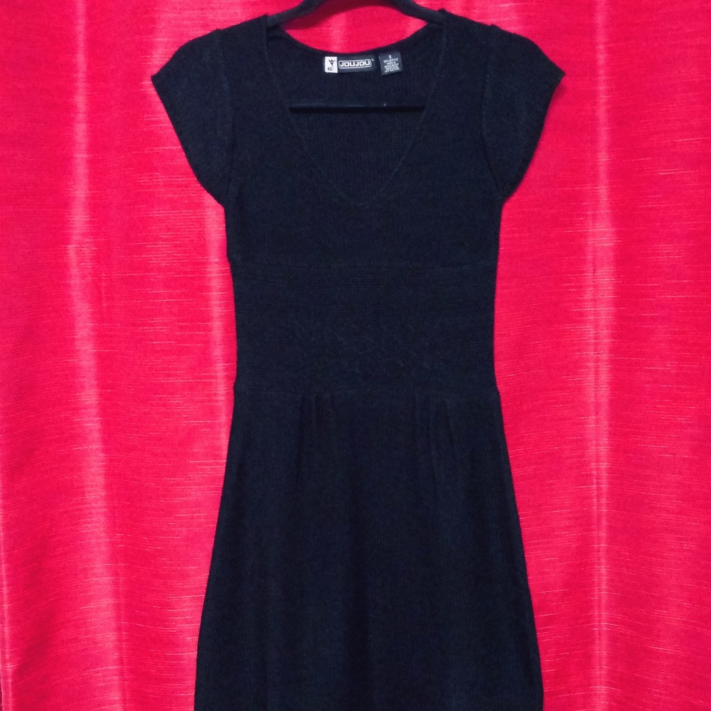 JouJou Women Sweater Dress V-Neck Size S